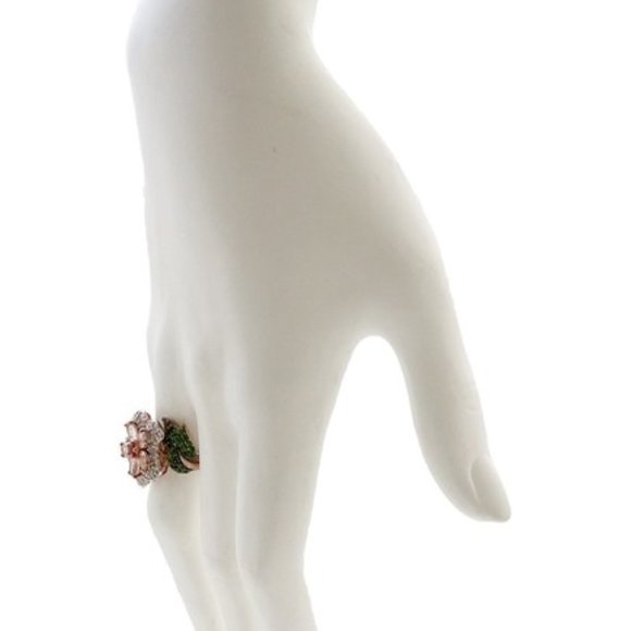 SOLD-18K Rose Gold Vermeil Prong Set Morganite - Picture 2 of 2